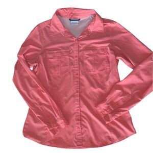 Columbia Omni-Shade Coral Button Down Shirt